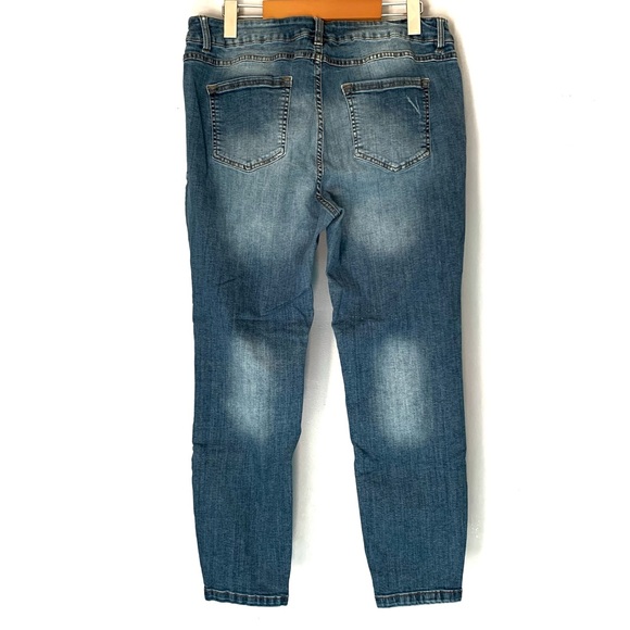 MyStyle Ladies Distressed Blue Skinny Jeans - Picture 2 of 8